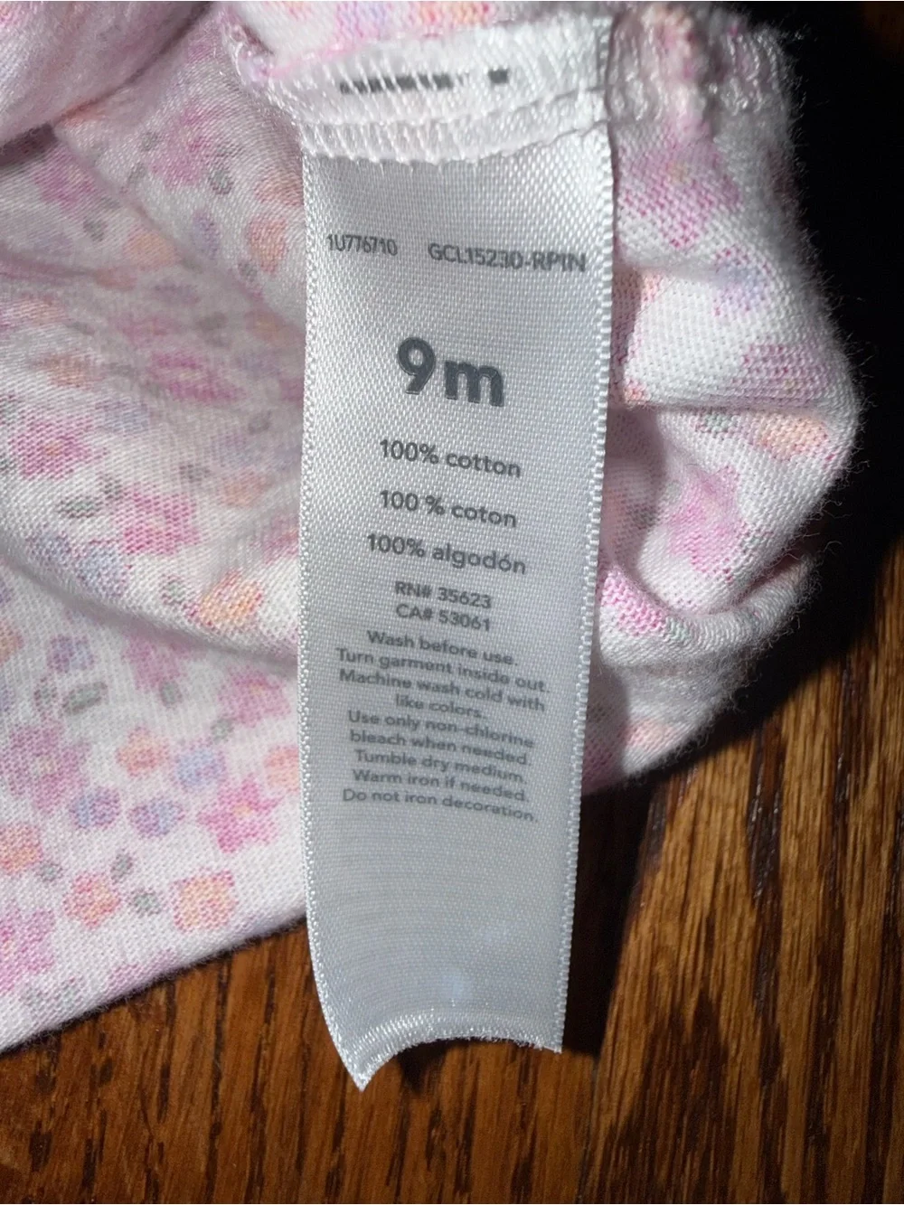 Carter's Pink Floral Dress with Matching Pink Diaper Cover